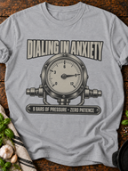 Dialing In Anxiety T-Shirt - Sport Grey