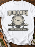 Dialing In Anxiety T-Shirt - White