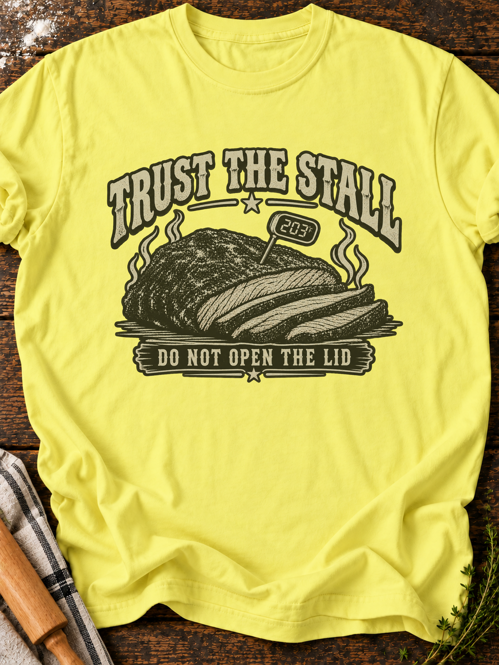 Trust The Stall T-Shirt - Cornsilk