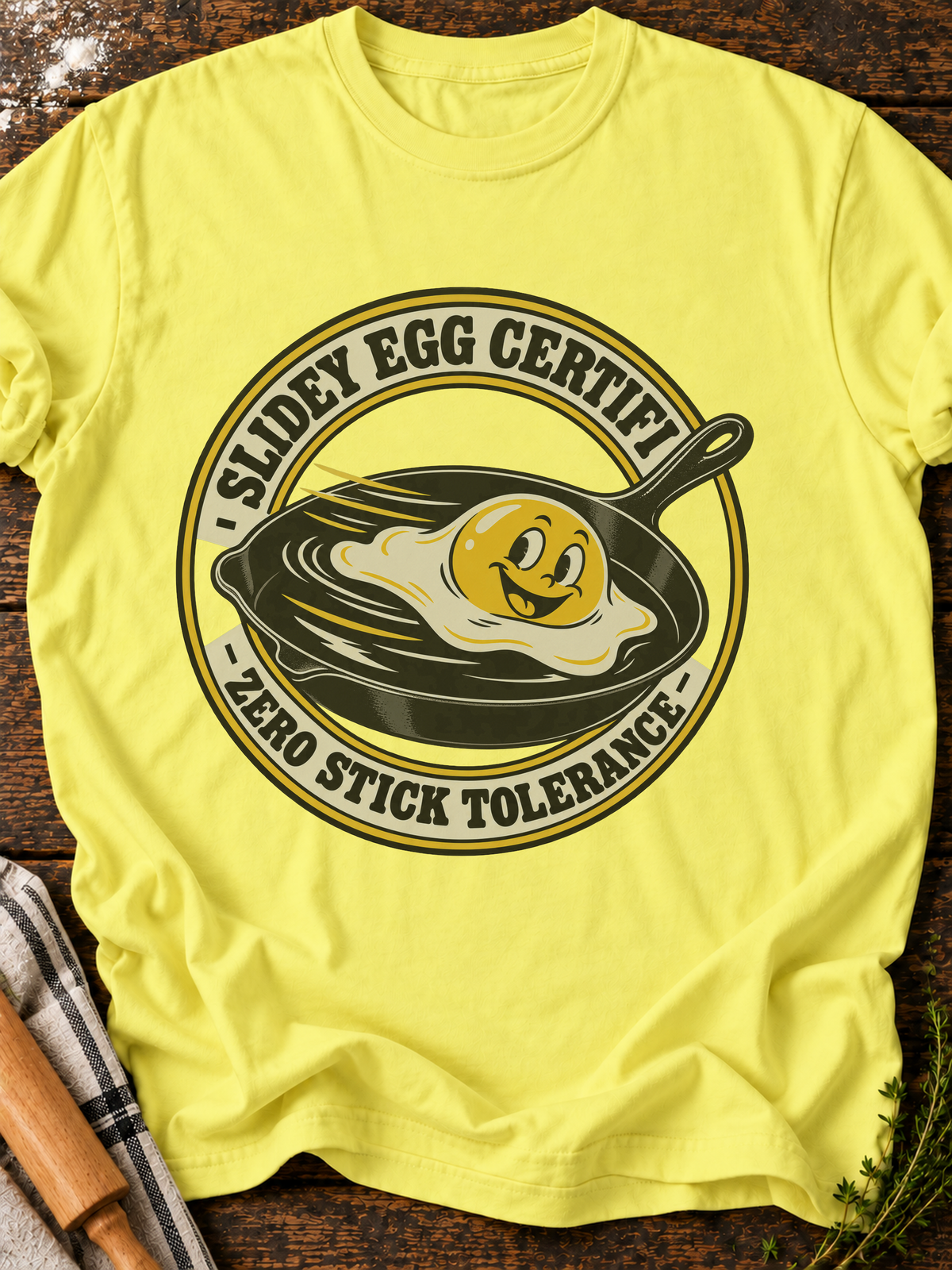 Slidey Egg Certified T-Shirt - Cornsilk