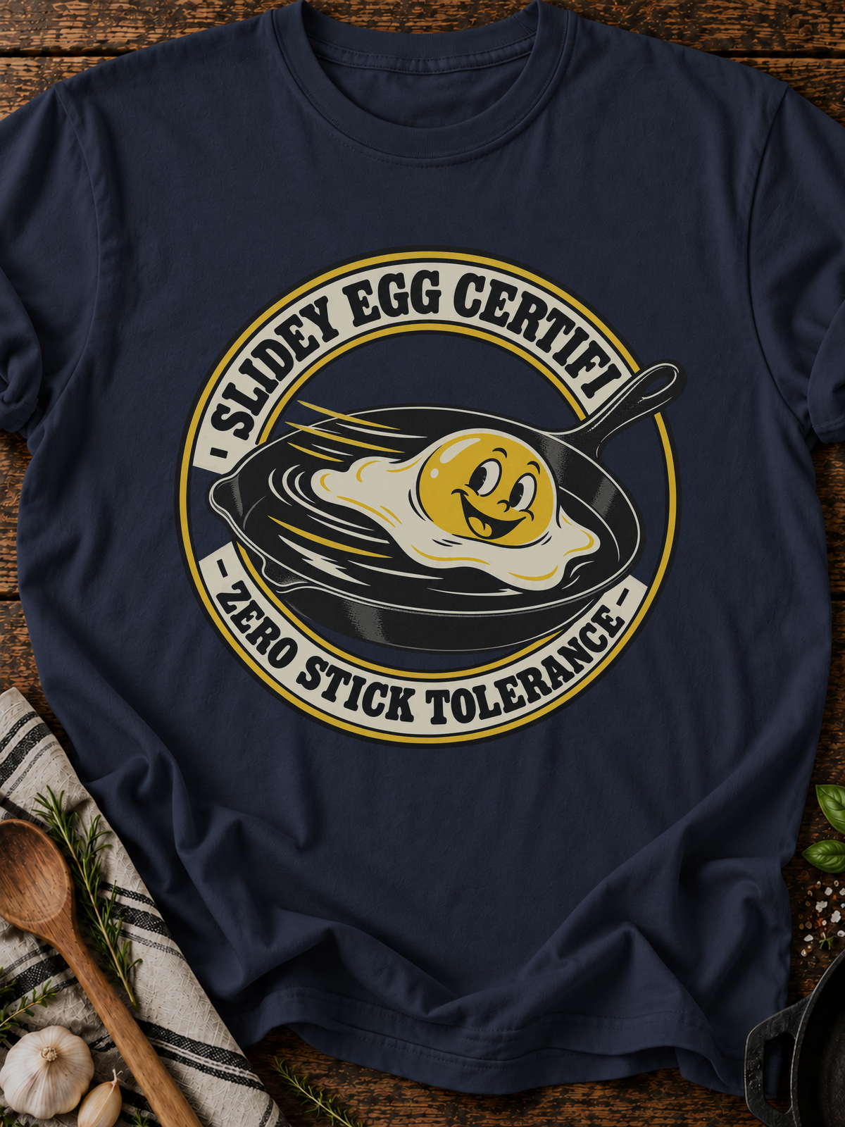 Slidey Egg Certified T-Shirt - Navy