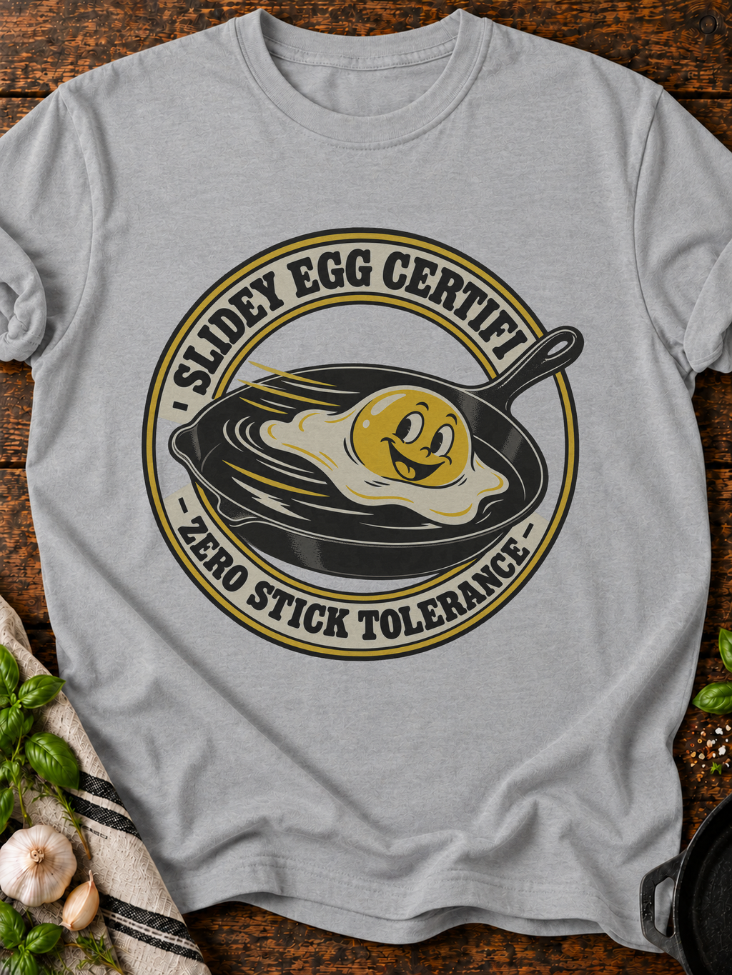 Slidey Egg Certified T-Shirt - Sport Grey