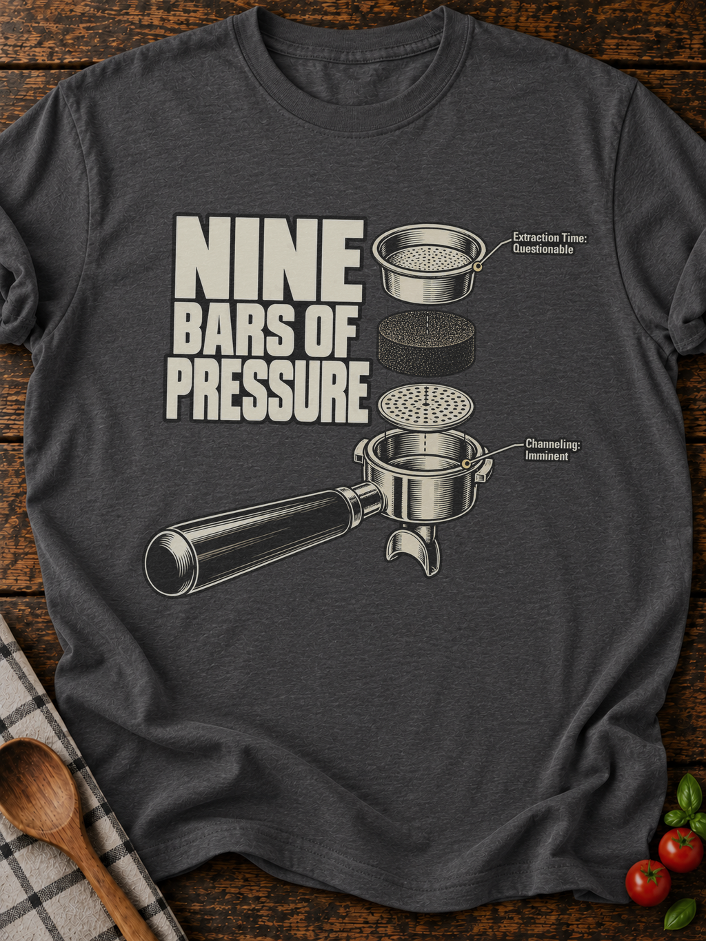 Nine Bars Of Pressure T-Shirt - Dark Heather