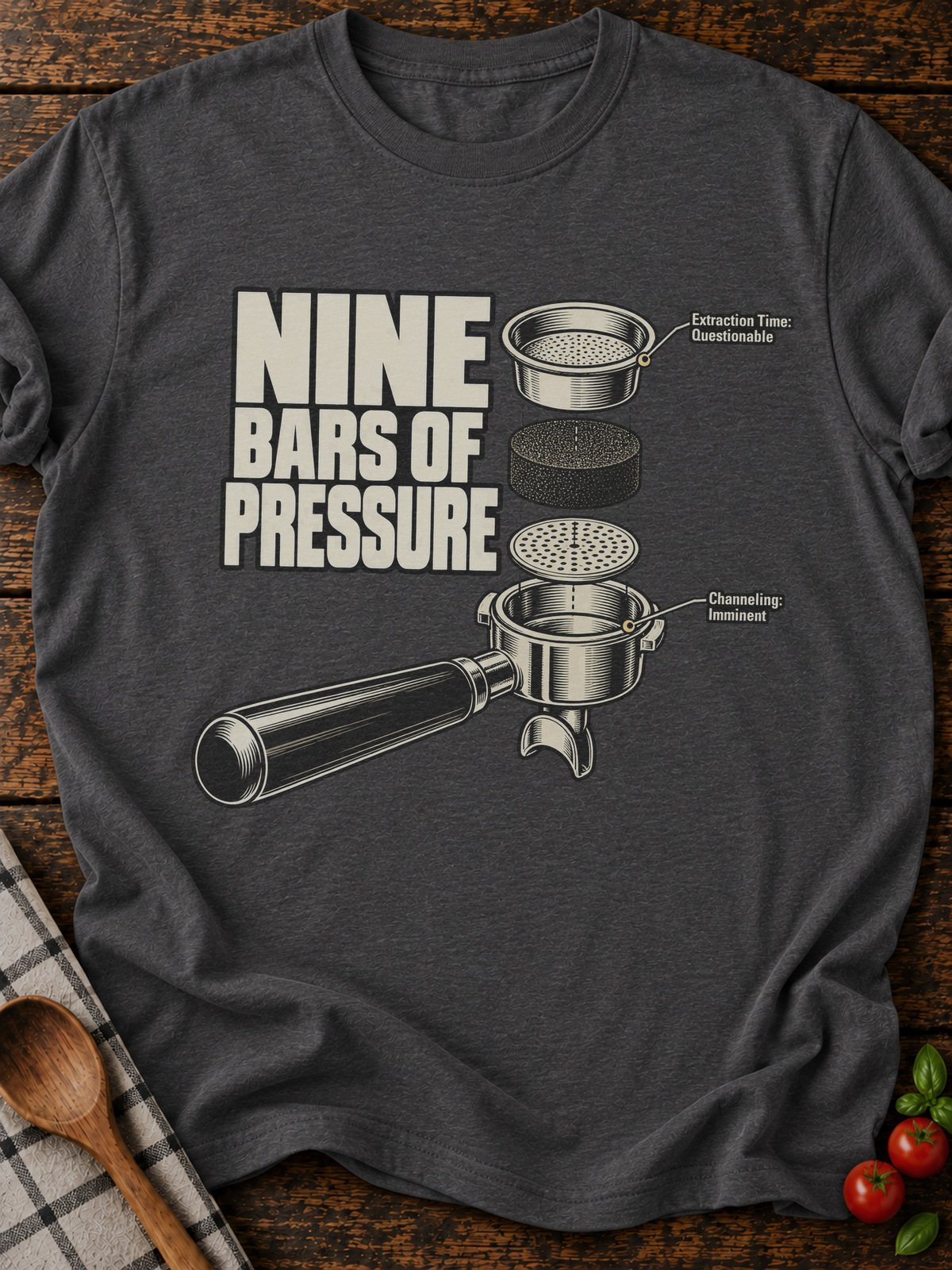 Nine Bars Of Pressure T-Shirt - Dark Heather