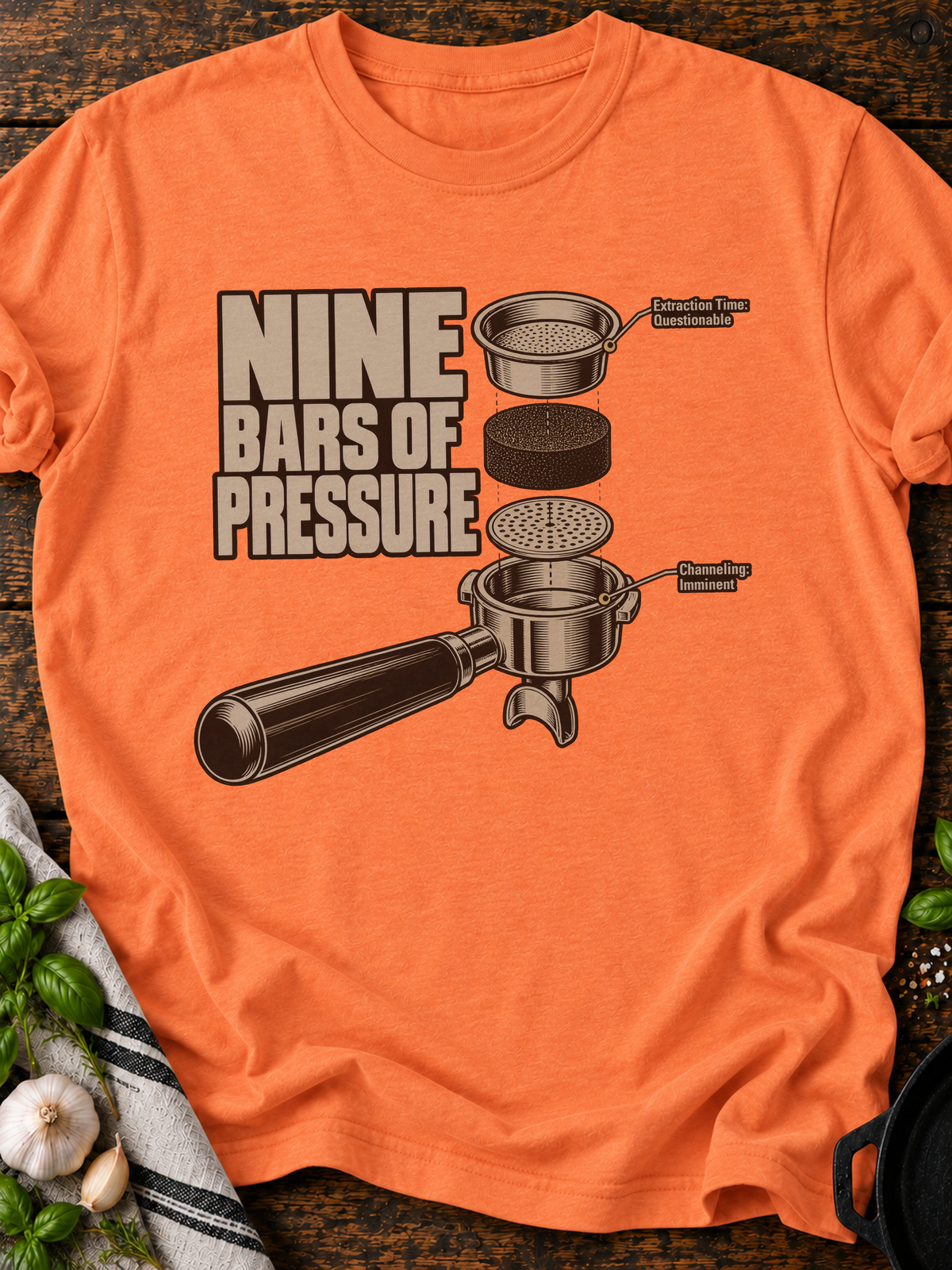 Nine Bars Of Pressure T-Shirt - Heather Orange