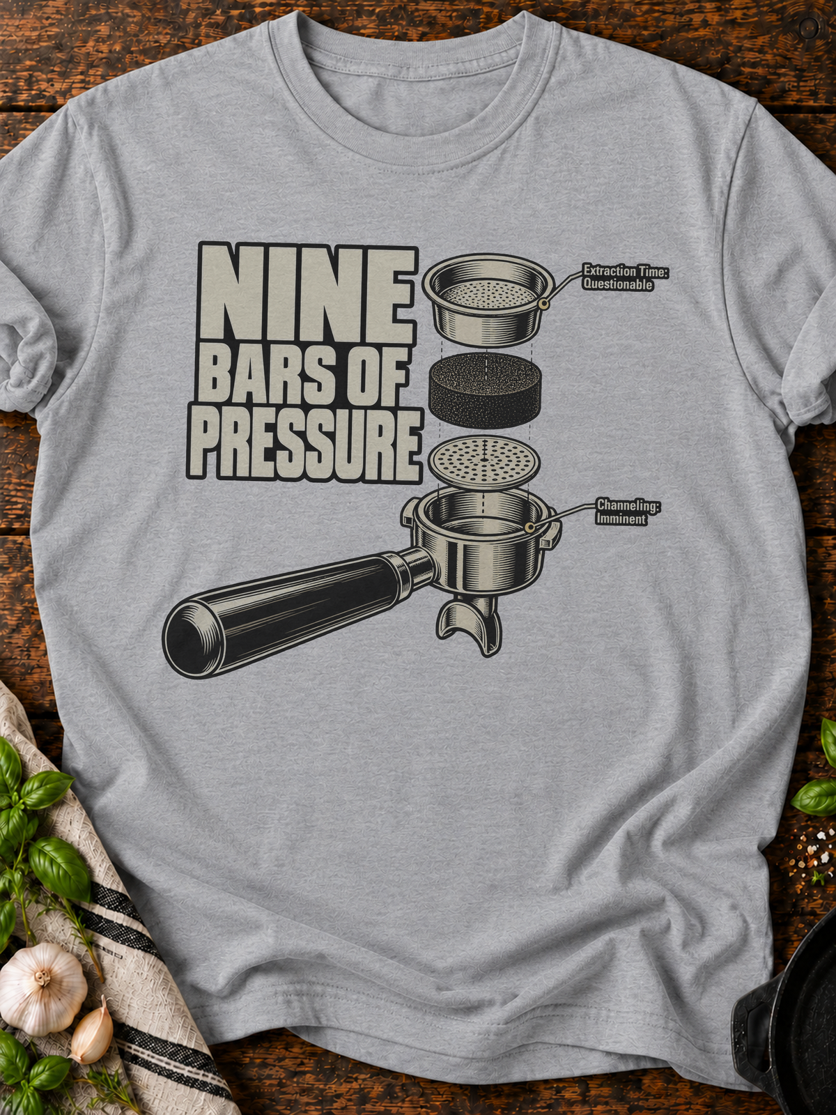 Nine Bars Of Pressure T-Shirt - Sport Grey
