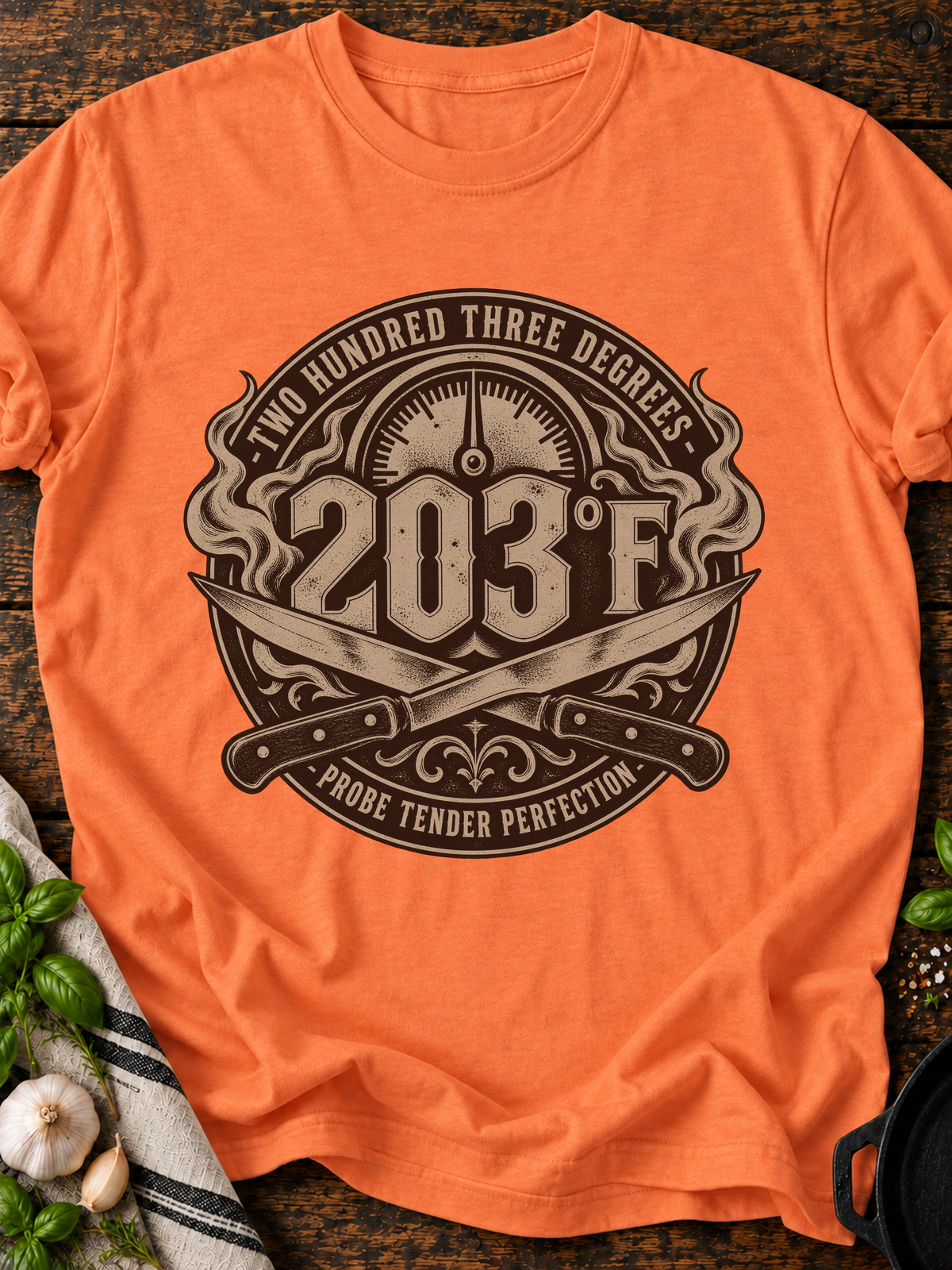 Two Hundred Three Degrees T-Shirt - Heather Orange