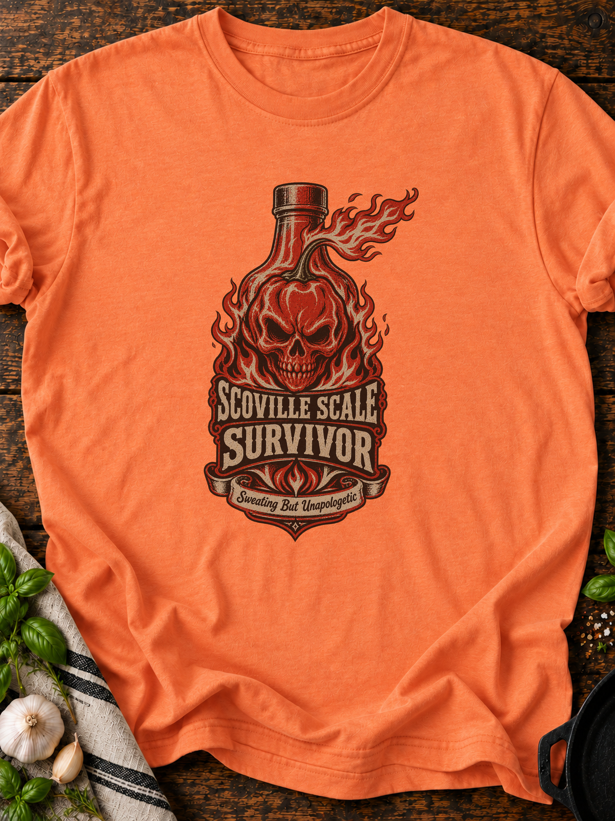 Scoville Scale Survivor T-Shirt - Heather Orange