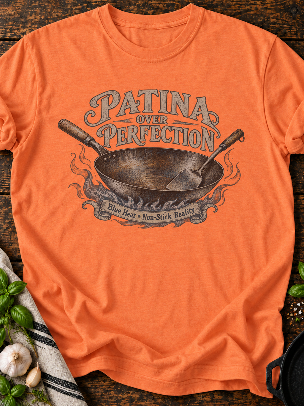 Patina Over Perfection T-Shirt - Heather Orange
