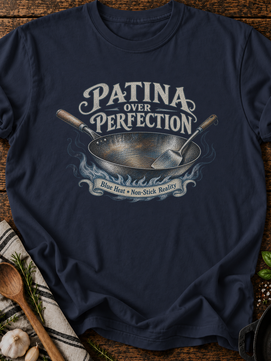 Patina Over Perfection T-Shirt - Navy