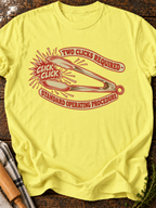 Two Clicks Required T-Shirt - Cornsilk