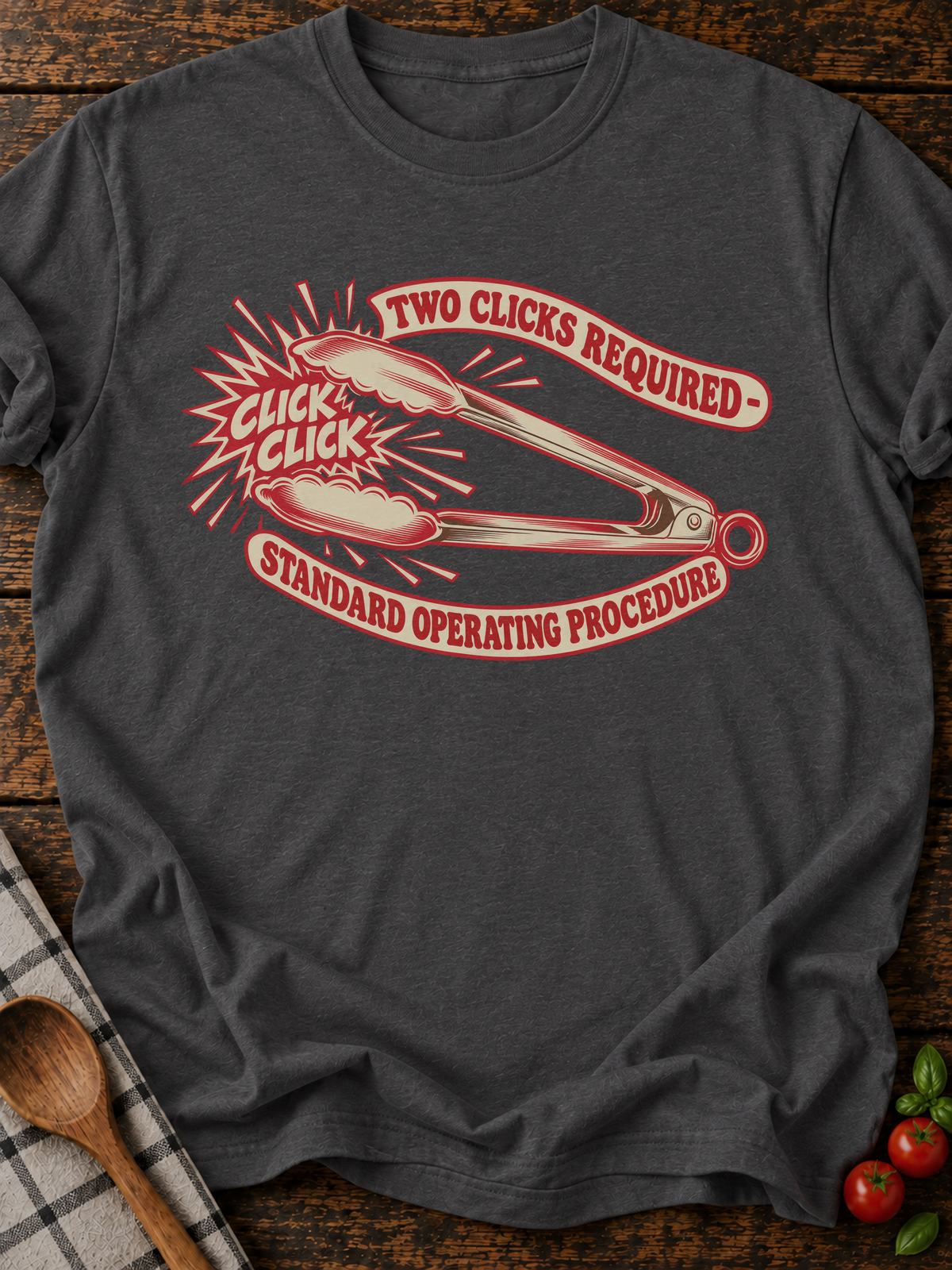 Two Clicks Required T-Shirt - Dark Heather