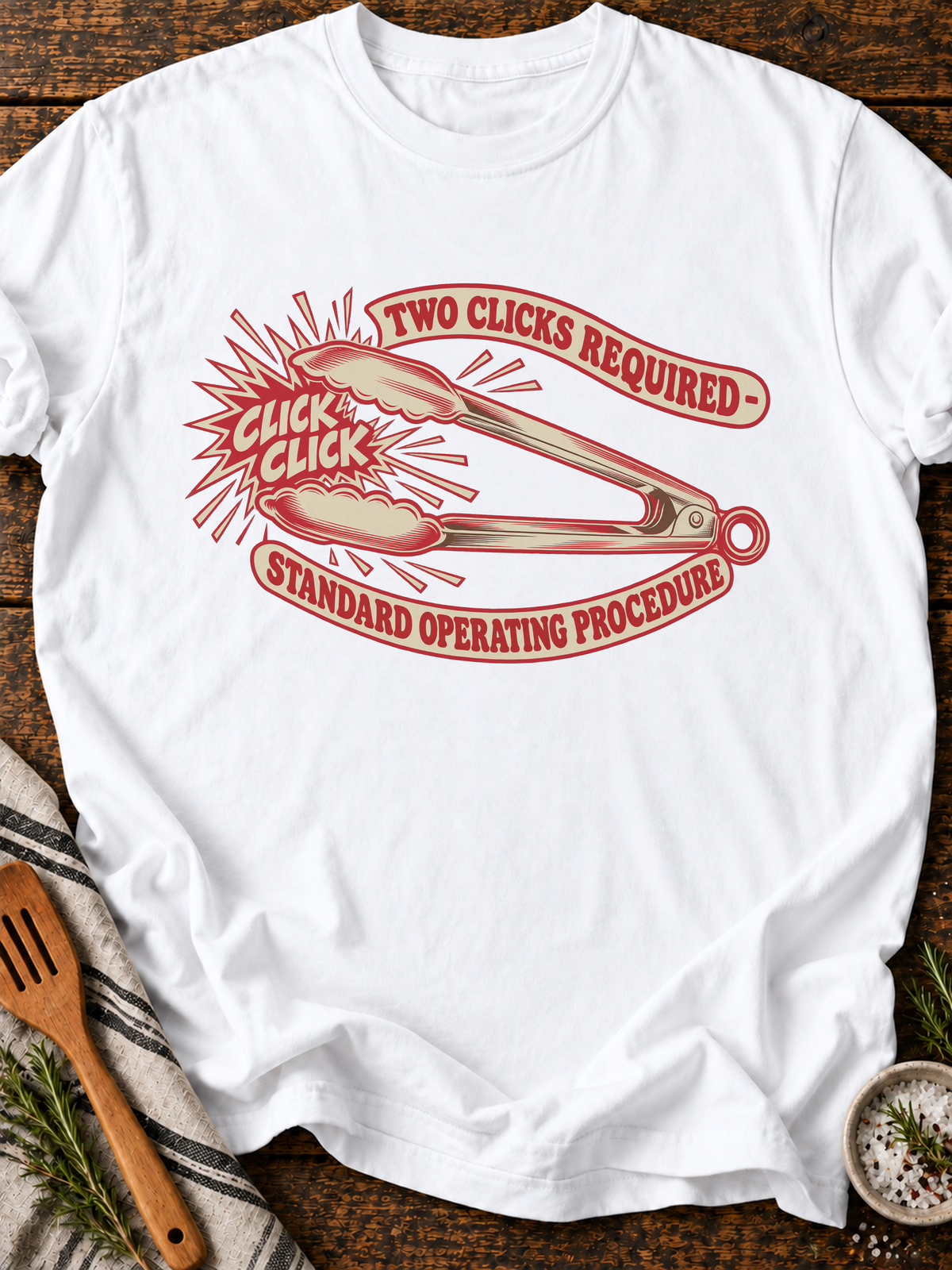 Two Clicks Required T-Shirt - White