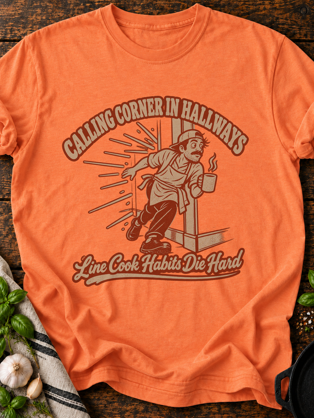 Calling Corner In Hallways T-Shirt - Heather Orange