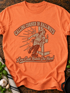 Calling Corner In Hallways T-Shirt - Heather Orange