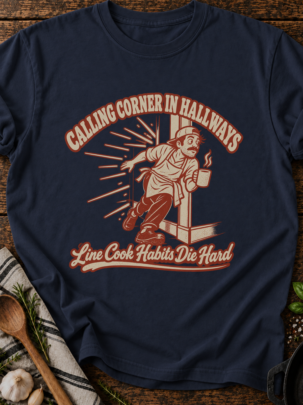 Calling Corner In Hallways T-Shirt - Navy