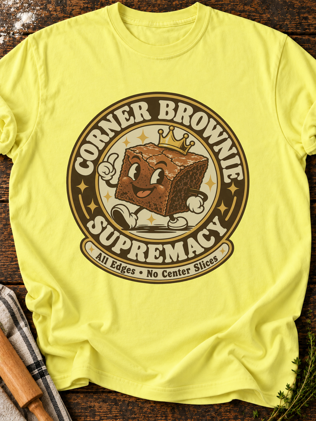 Corner Brownie Supremacy T-Shirt - Cornsilk