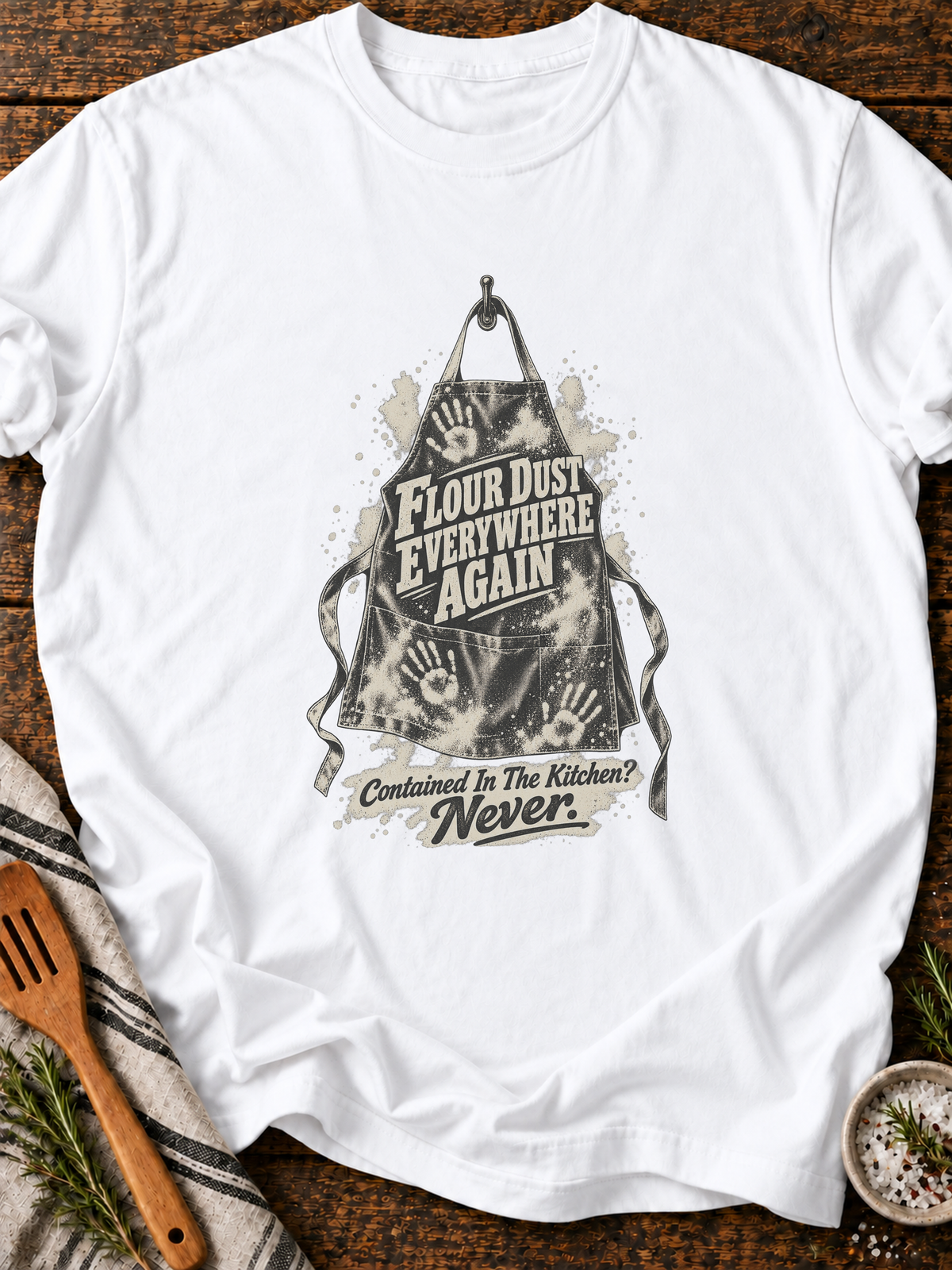 Flour Dust Everywhere Again T-Shirt - White