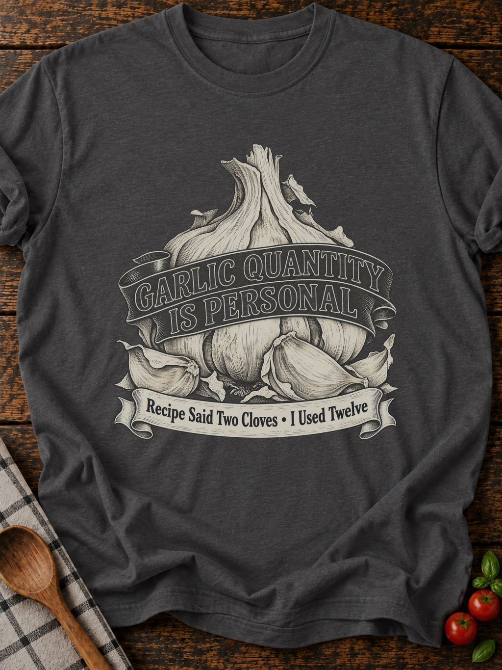 Garlic Quantity Is Personal T-Shirt - Dark Heather