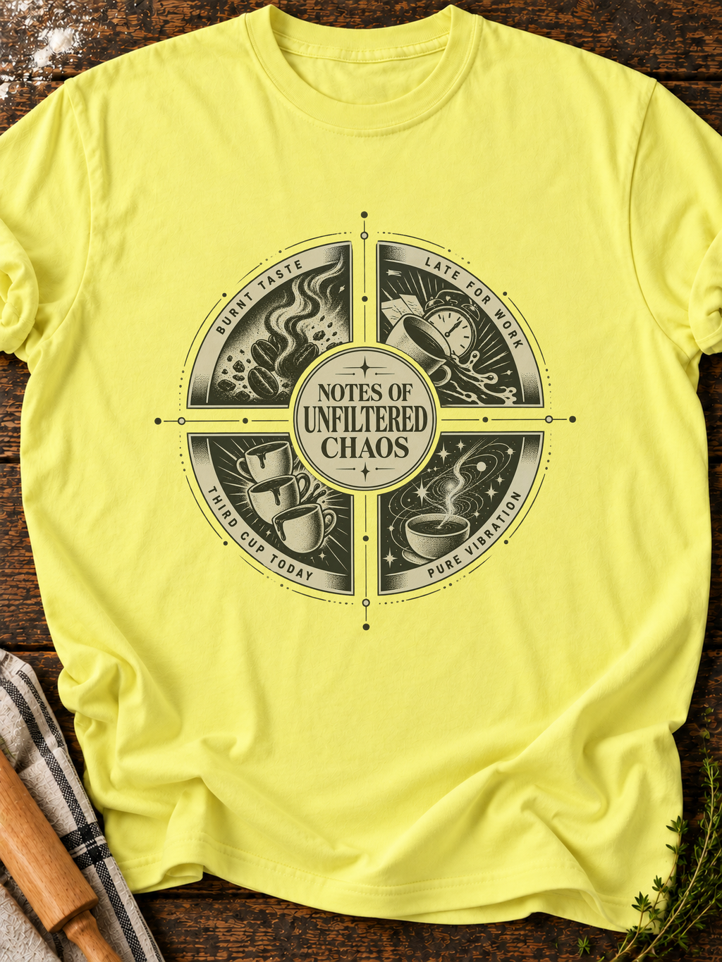 Notes Of Unfiltered Chaos T-Shirt - Cornsilk
