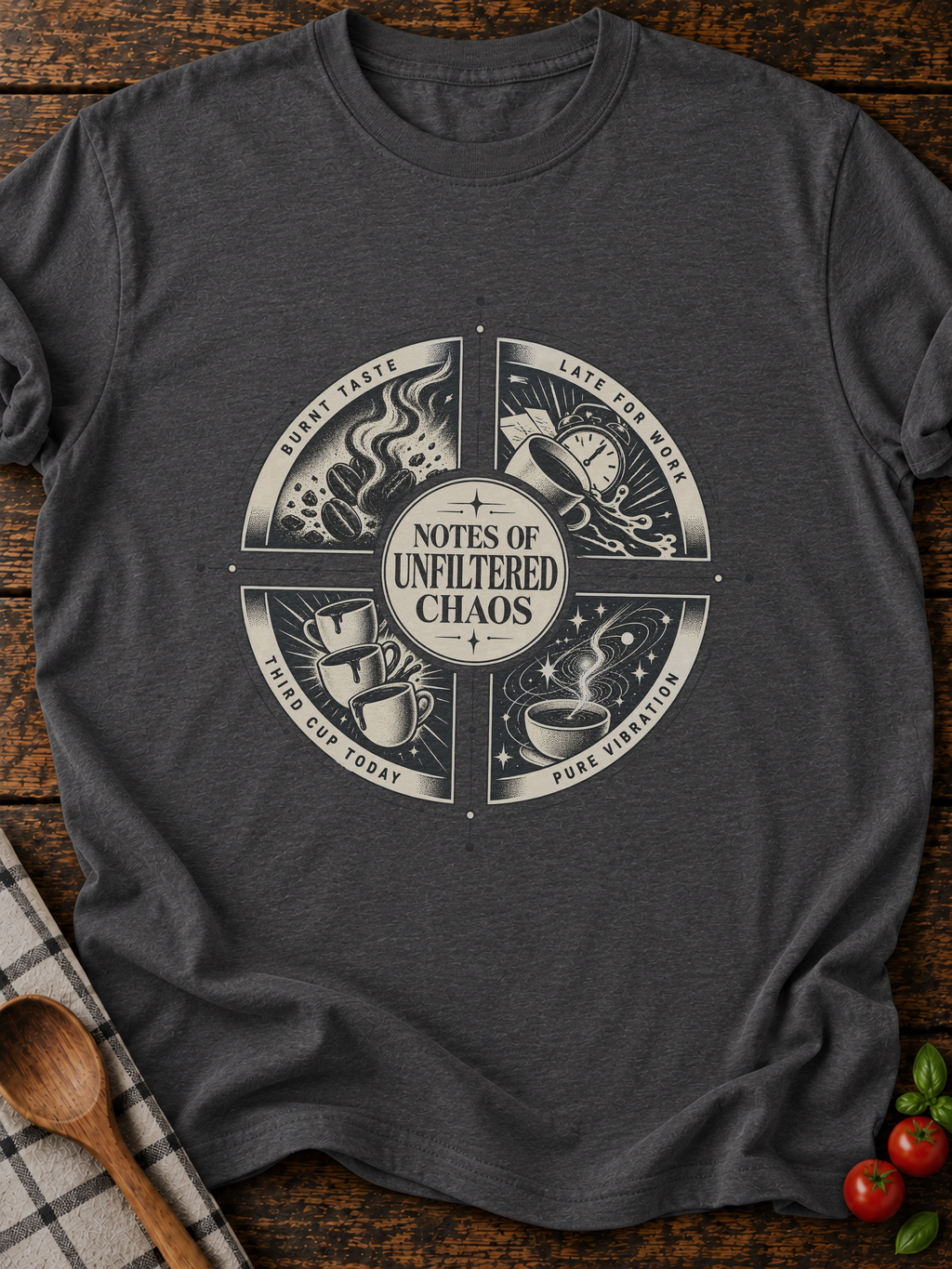 Notes Of Unfiltered Chaos T-Shirt - Dark Heather