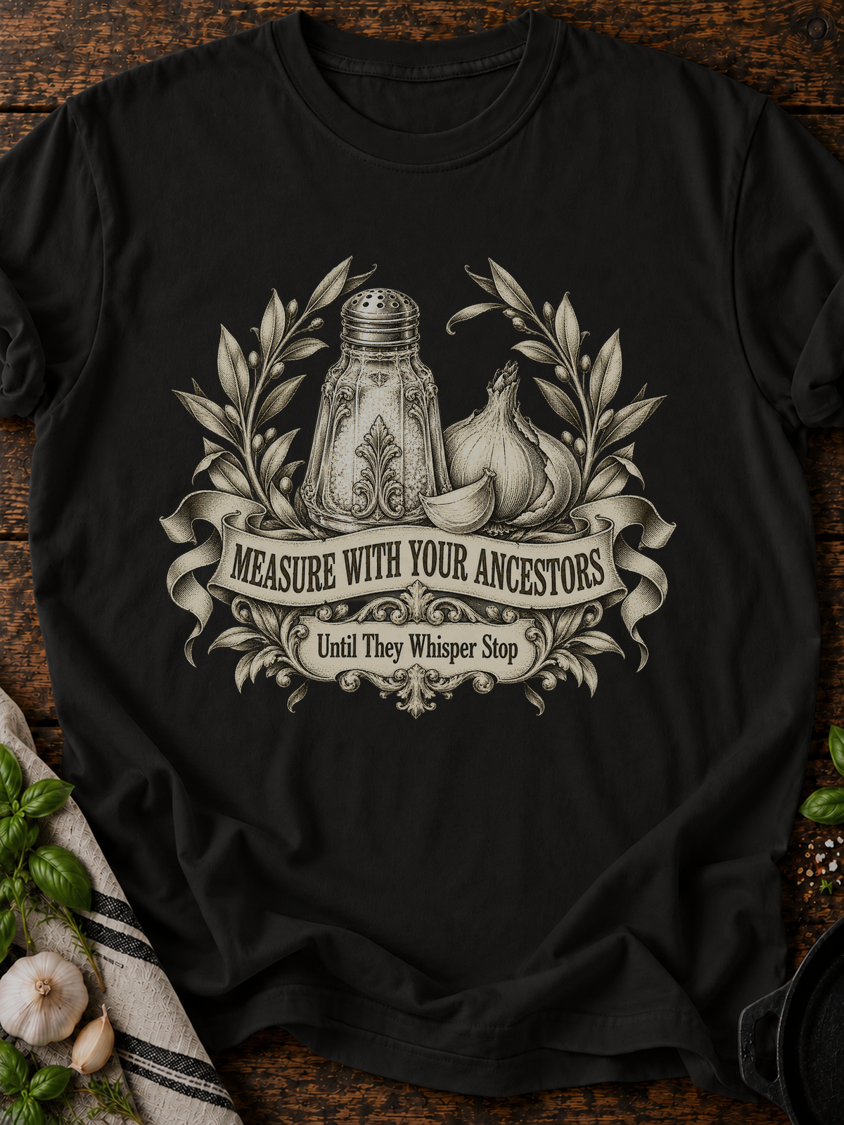 Measure With Your Ancestors T-Shirt - Black