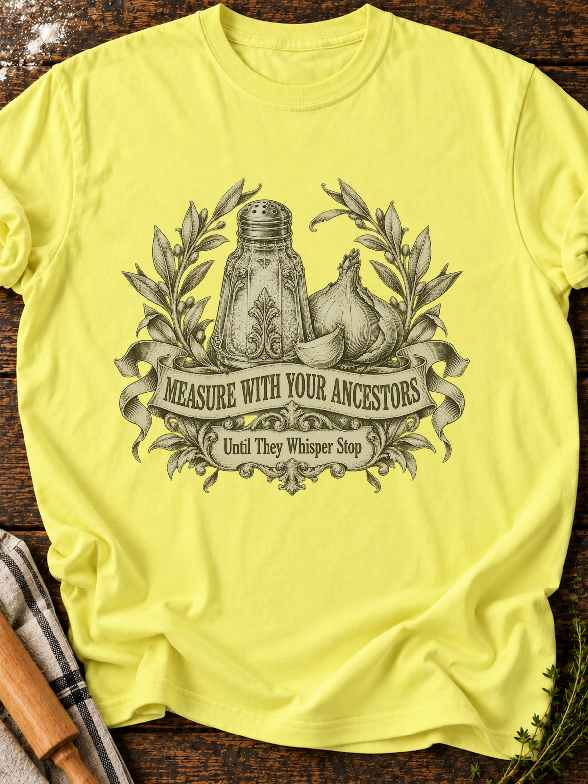 Measure With Your Ancestors T-Shirt - Cornsilk