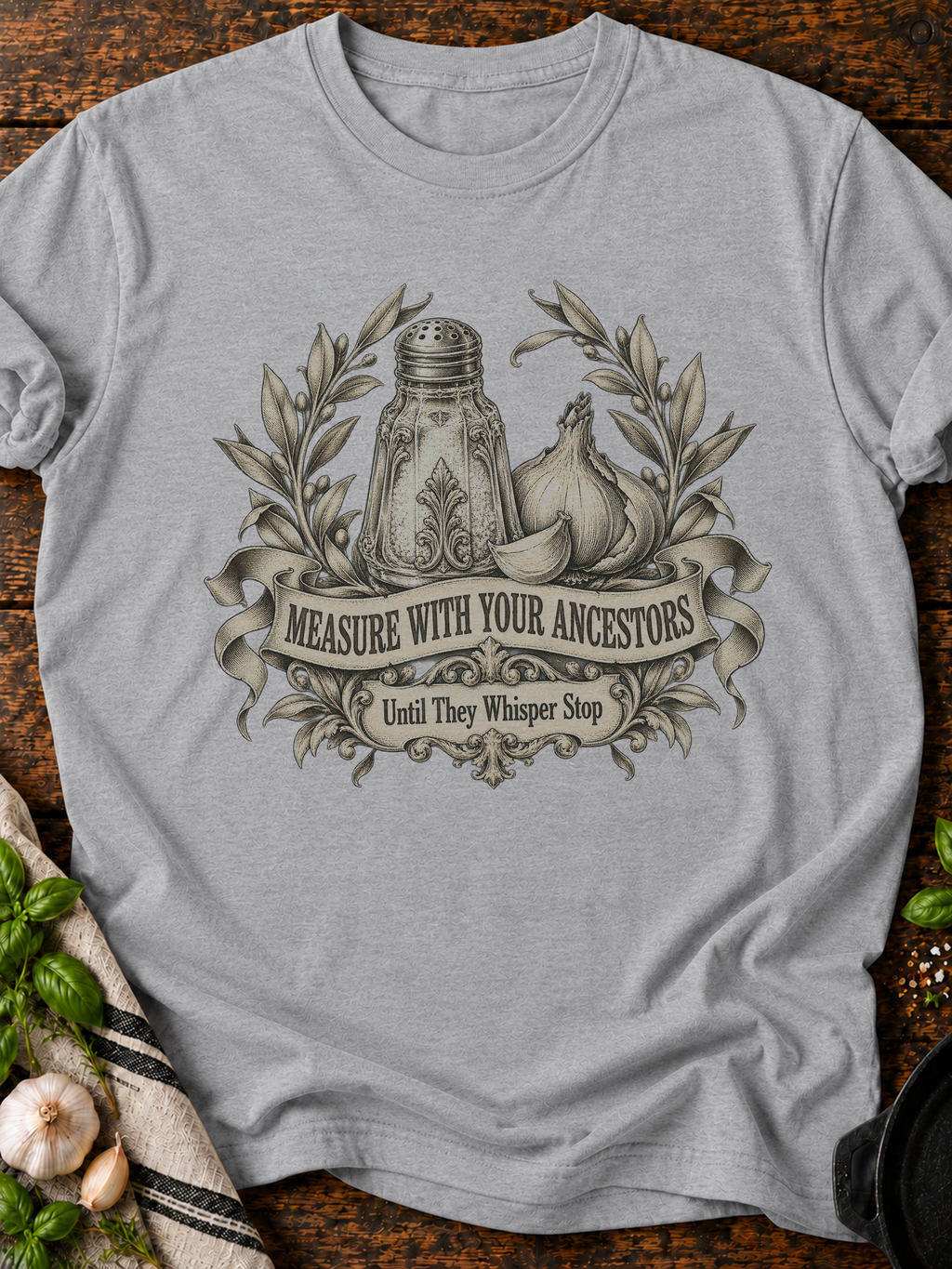 Measure With Your Ancestors T-Shirt - Sport Grey
