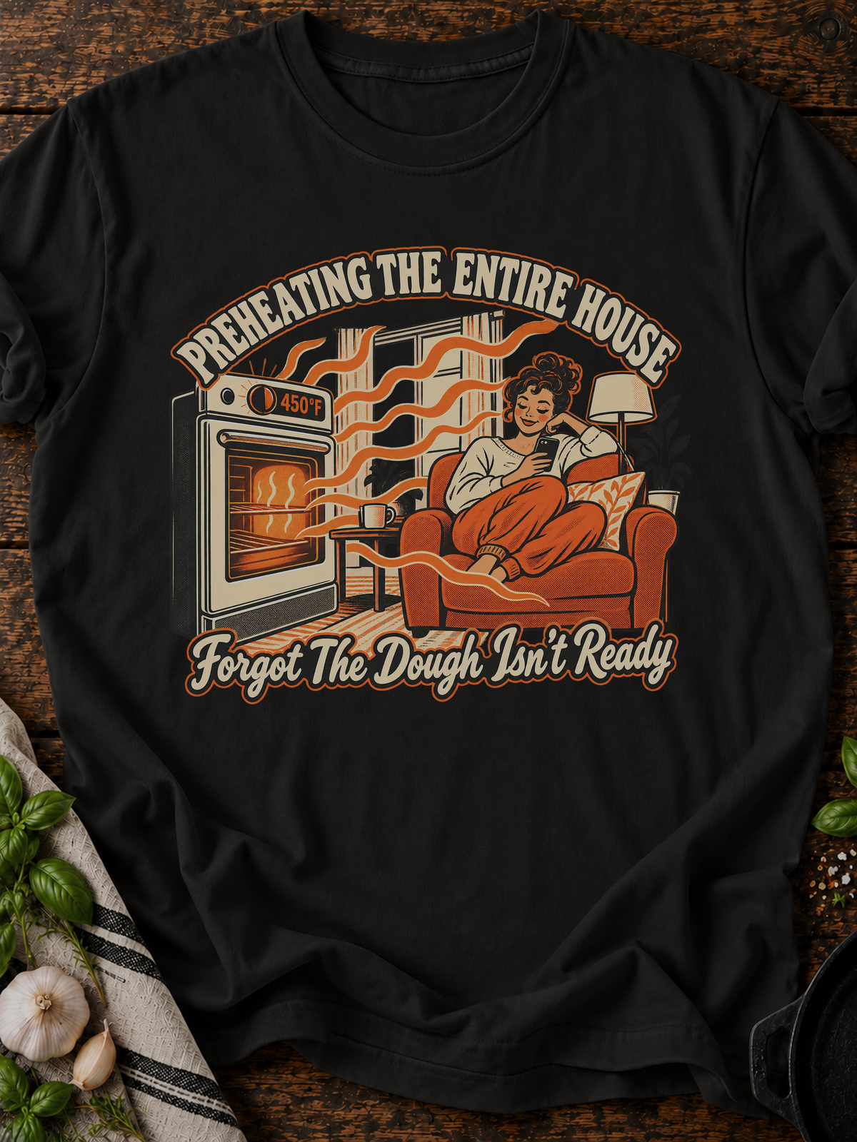 Preheating The Entire House T-Shirt - Black