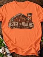 Respect The Meat Rest T-Shirt - Heather Orange