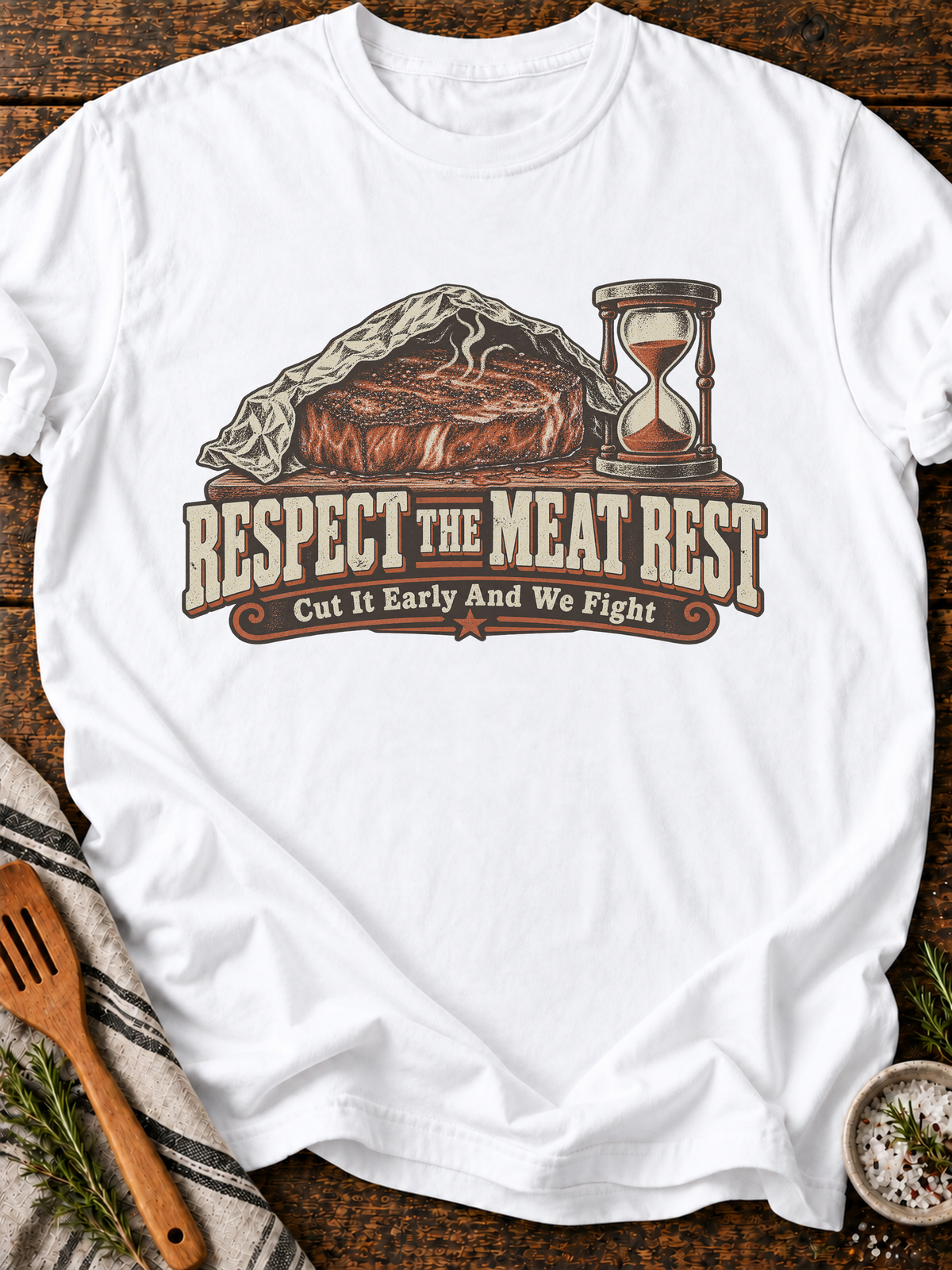 Respect The Meat Rest T-Shirt - White