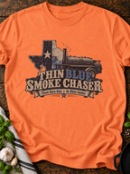 Thin Blue Smoke Chaser T-Shirt - Heather Orange
