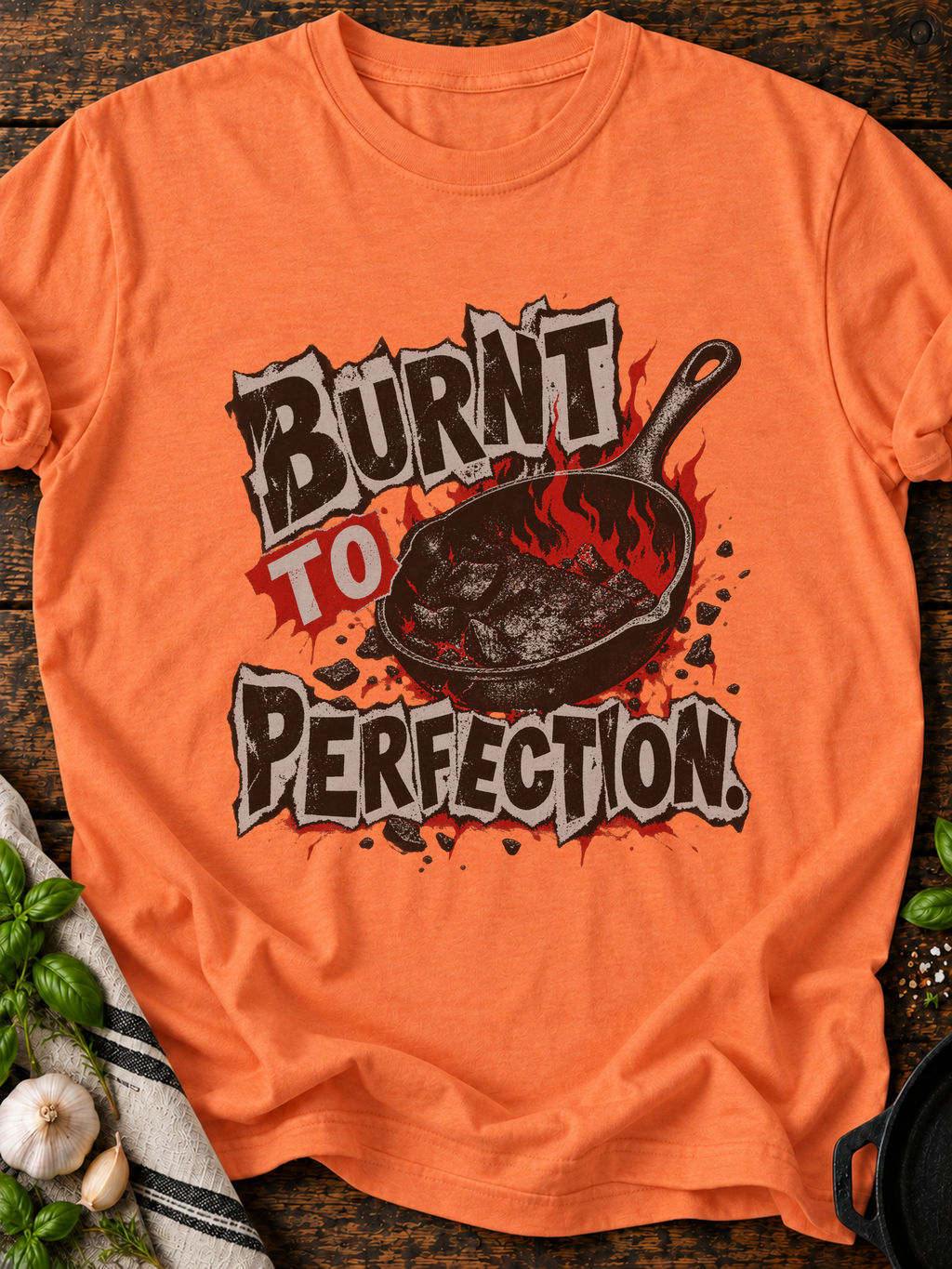 Burnt To Perfection Version A T-Shirt - Heather Orange