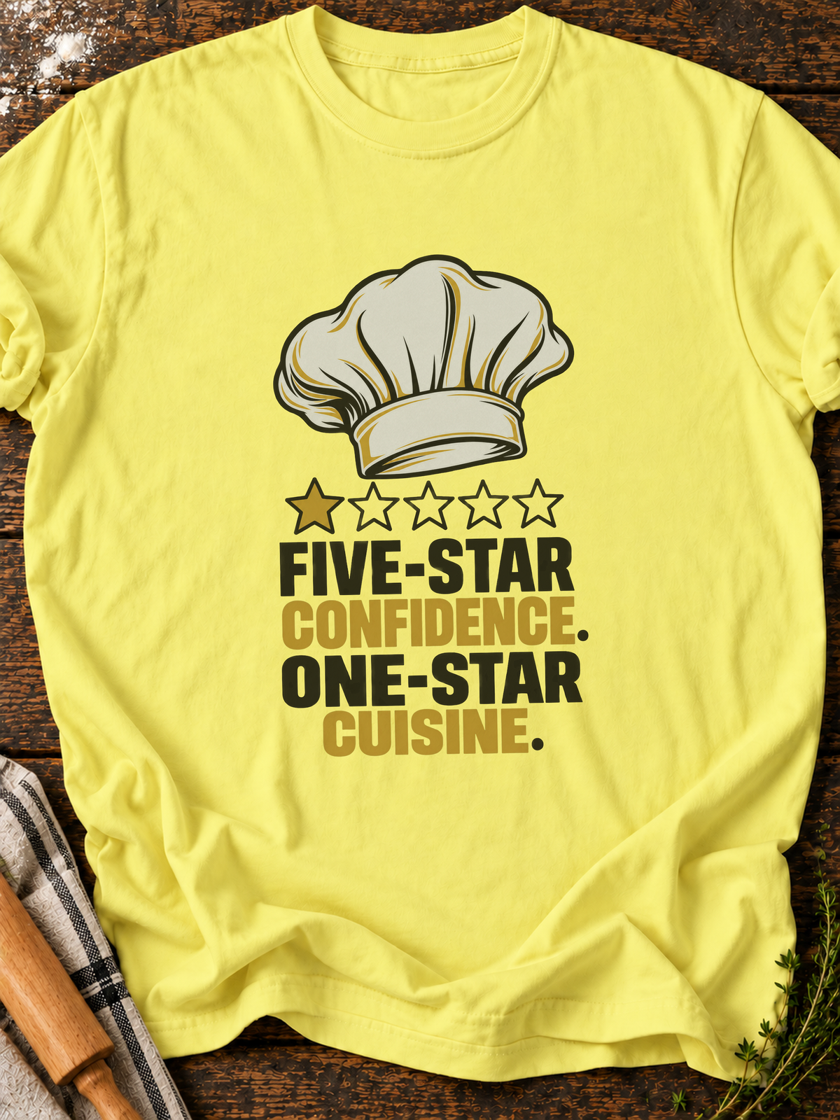 Five Star Confidence Version B T-Shirt - Cornsilk
