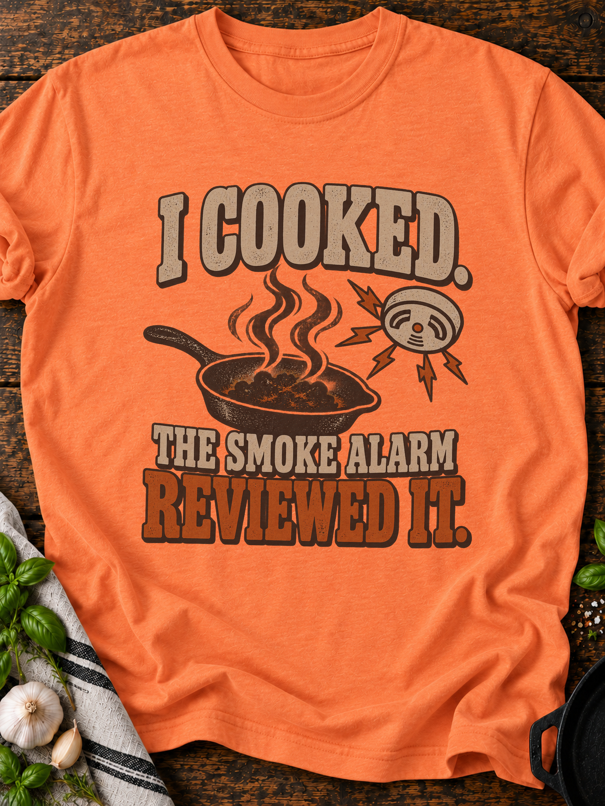 Smoke Alarm Reviewed It Version A T-Shirt - Heather Orange