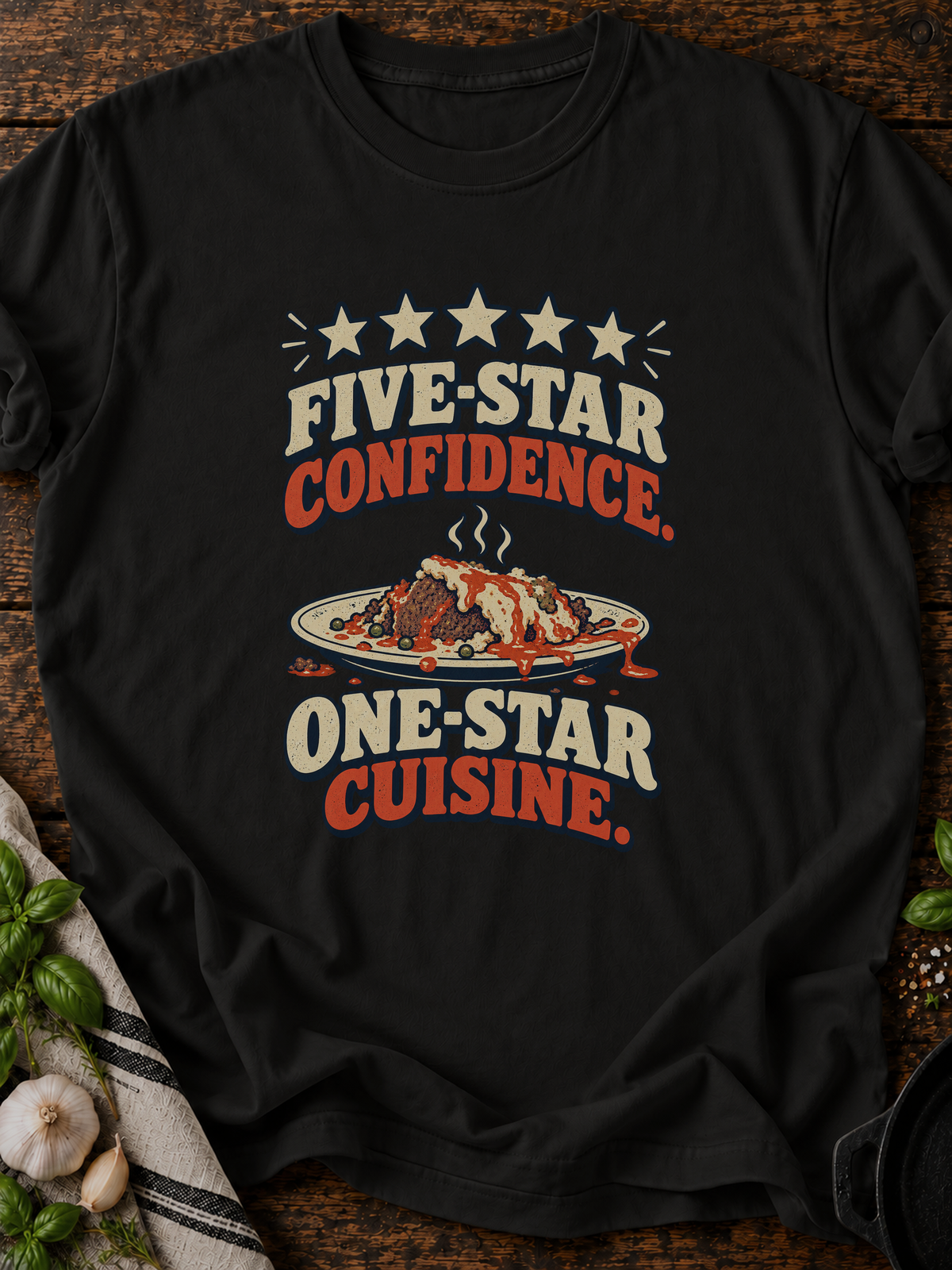 Five Star Confidence Version A T-Shirt - Black