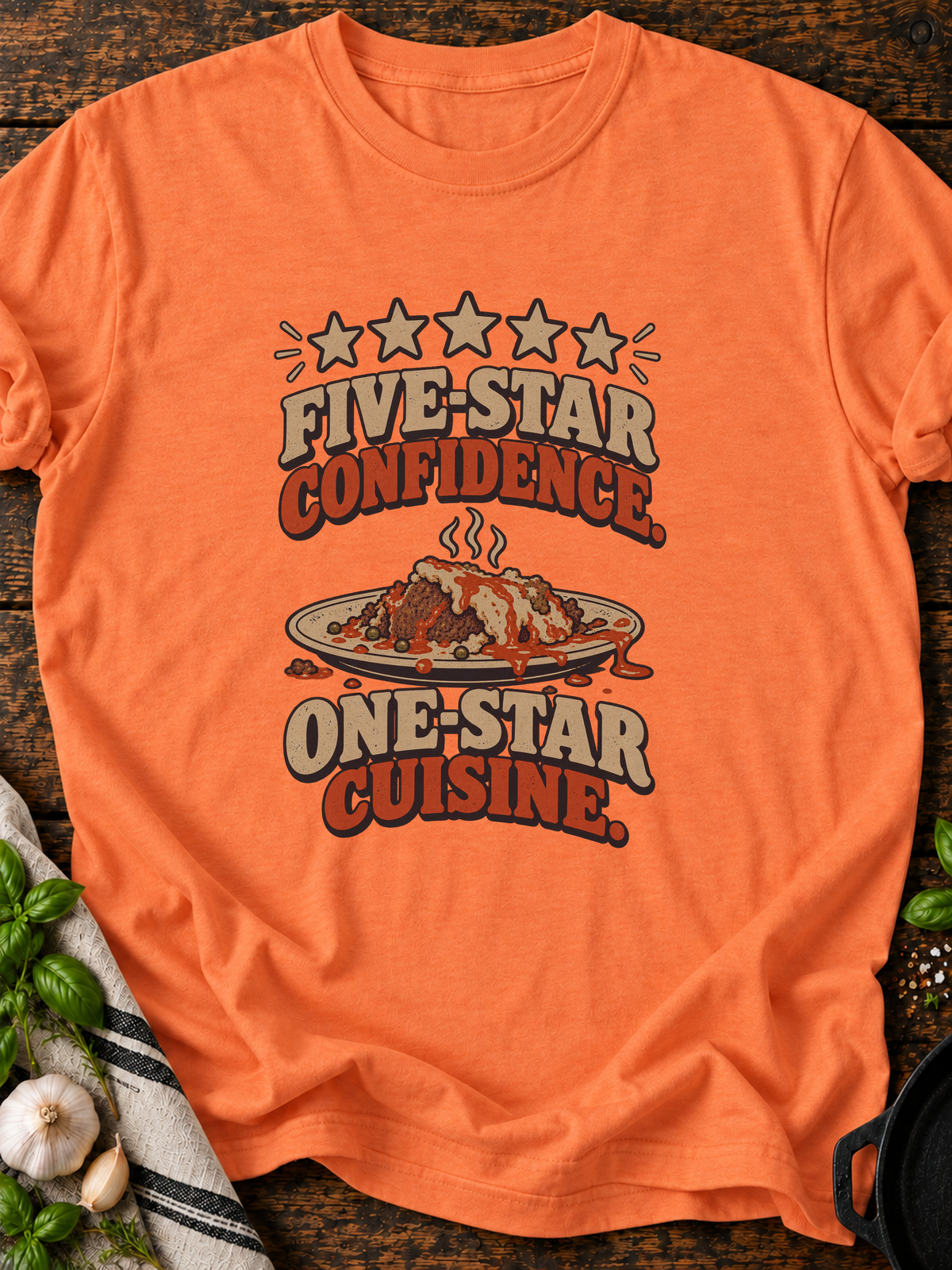 Five Star Confidence Version A T-Shirt - Heather Orange