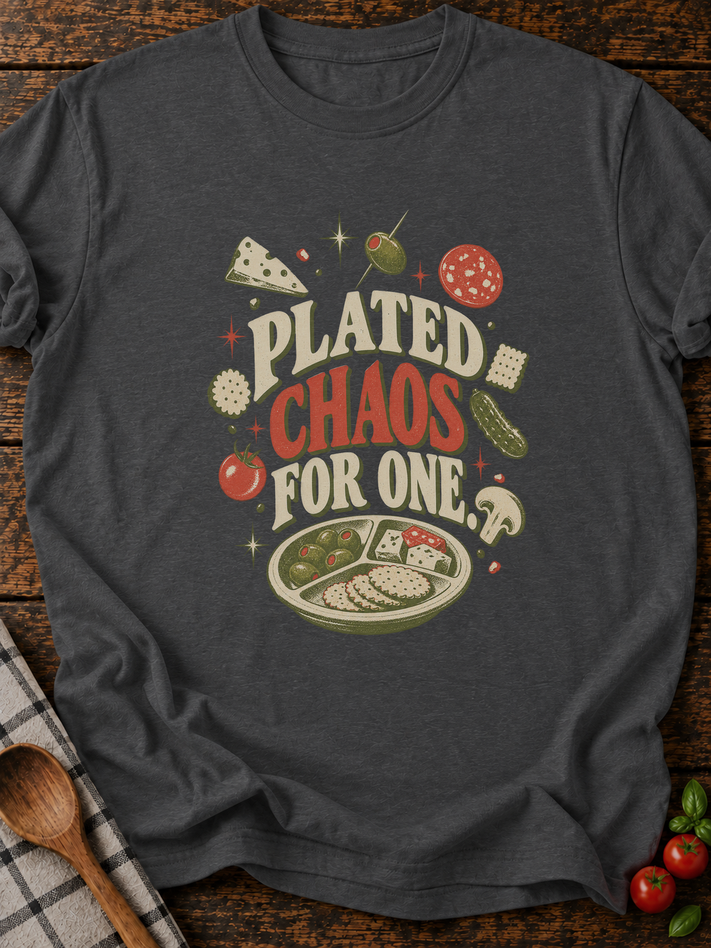 Plated Chaos For One Version A T-Shirt - Dark Heather