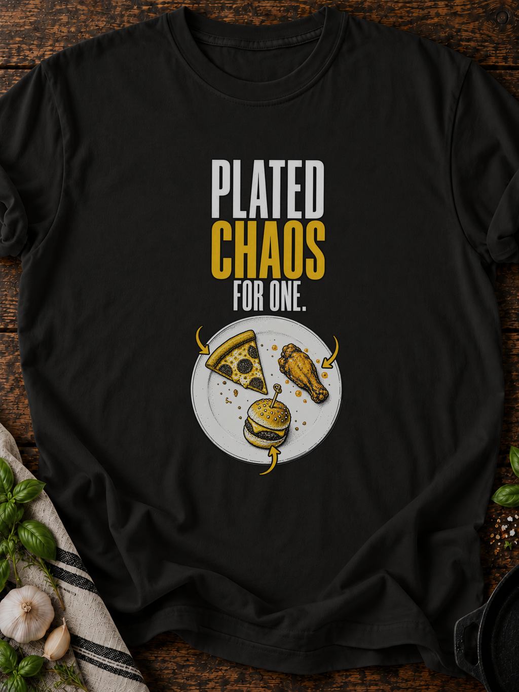 Plated Chaos For One Version B T-Shirt - Black