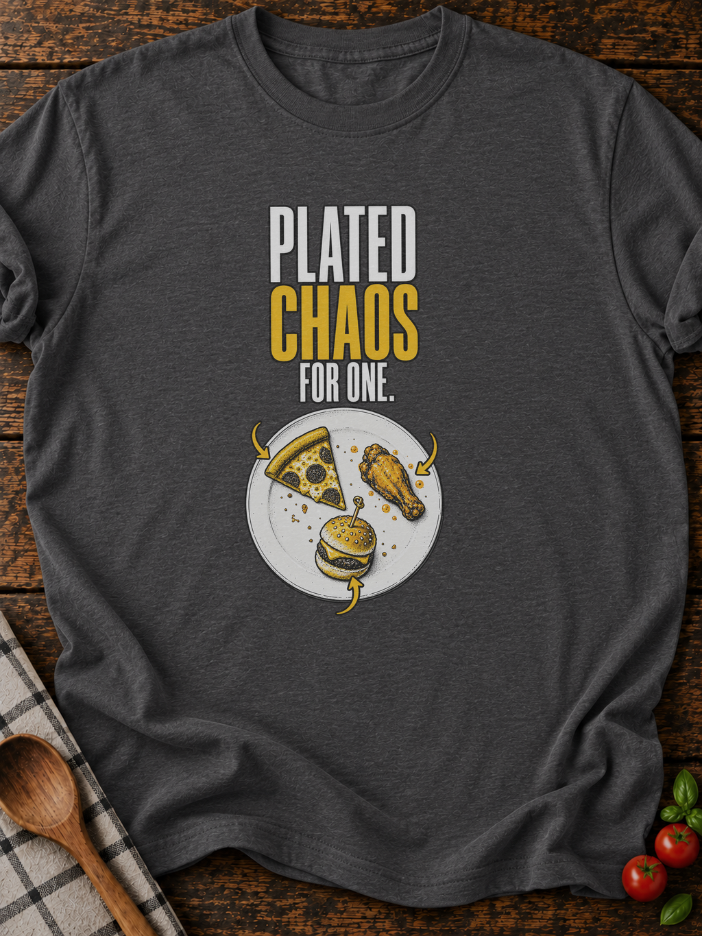 Plated Chaos For One Version B T-Shirt - Dark Heather