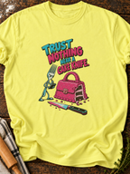 Trust Nothing Near Cake Knife Version B T-Shirt - Cornsilk