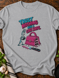 Trust Nothing Near Cake Knife Version B T-Shirt - Sport Grey