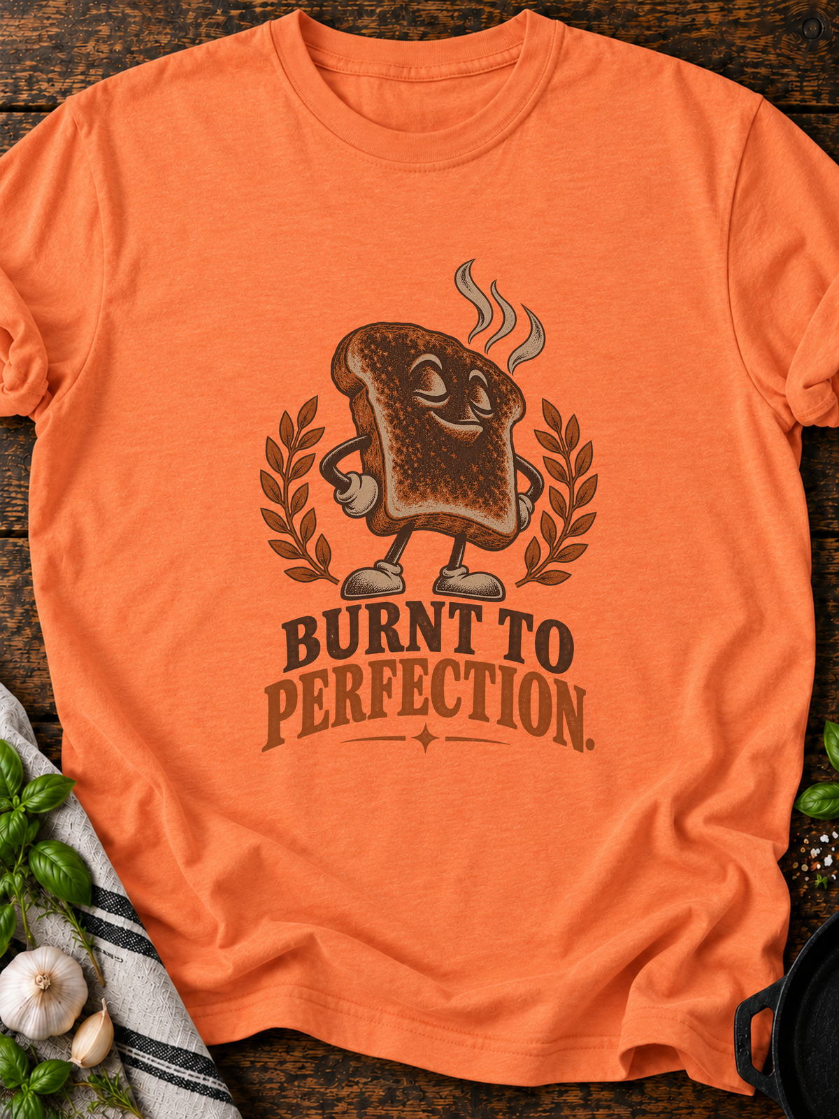 Burnt To Perfection Version B T-Shirt - Heather Orange