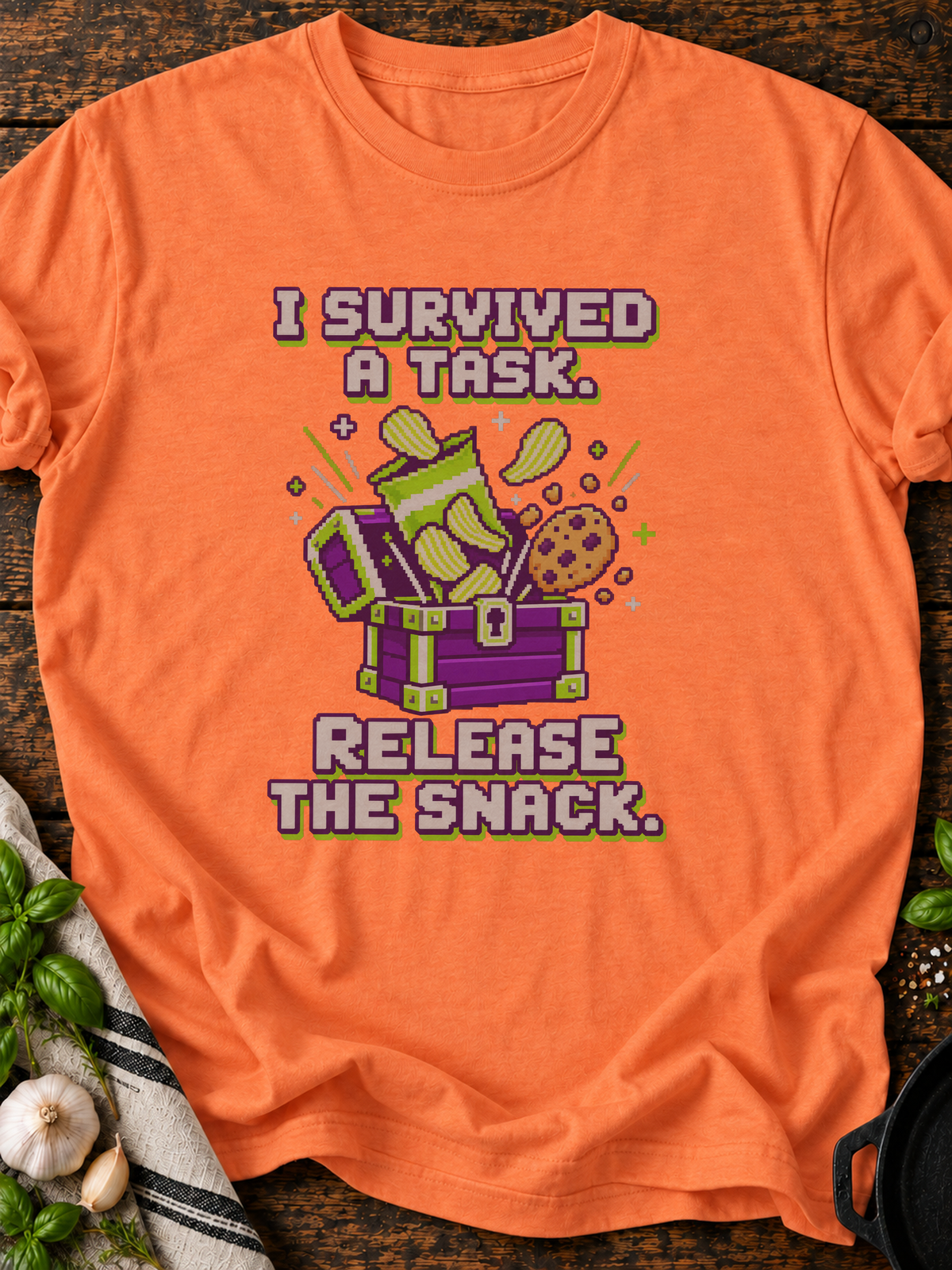 Release The Snack Version B T-Shirt - Heather Orange