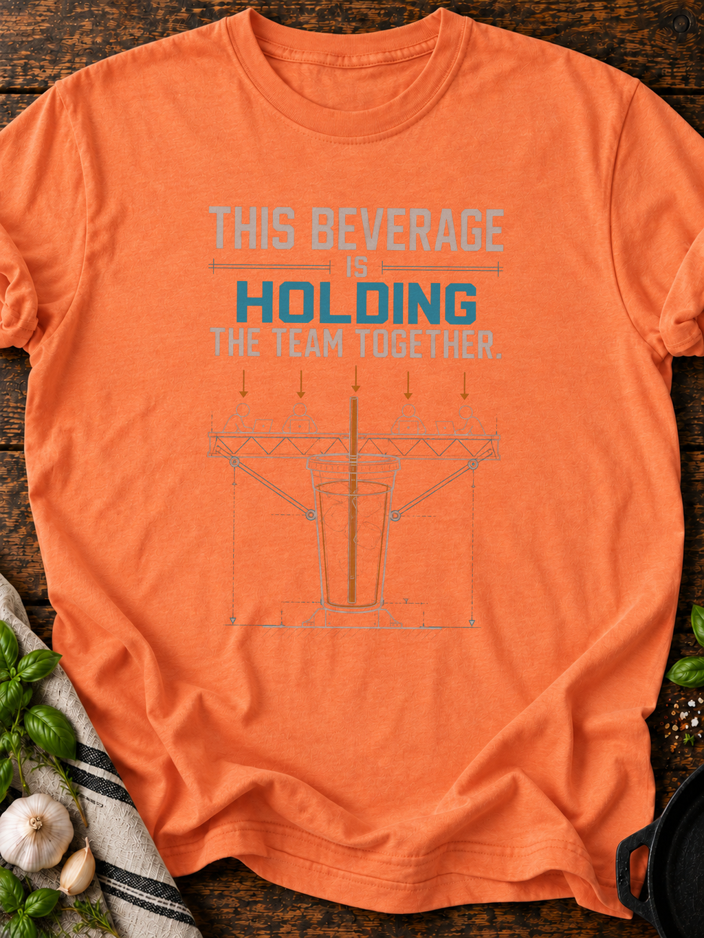 Three Am Cheese Version A T-Shirt - Heather Orange