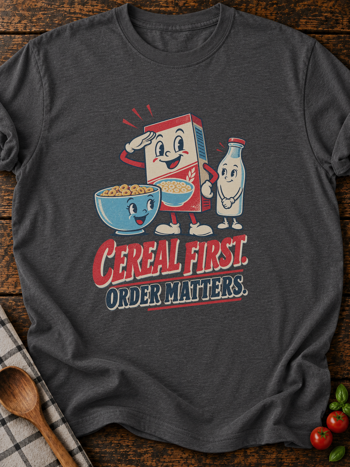 Cereal First Version B T-Shirt - Dark Heather