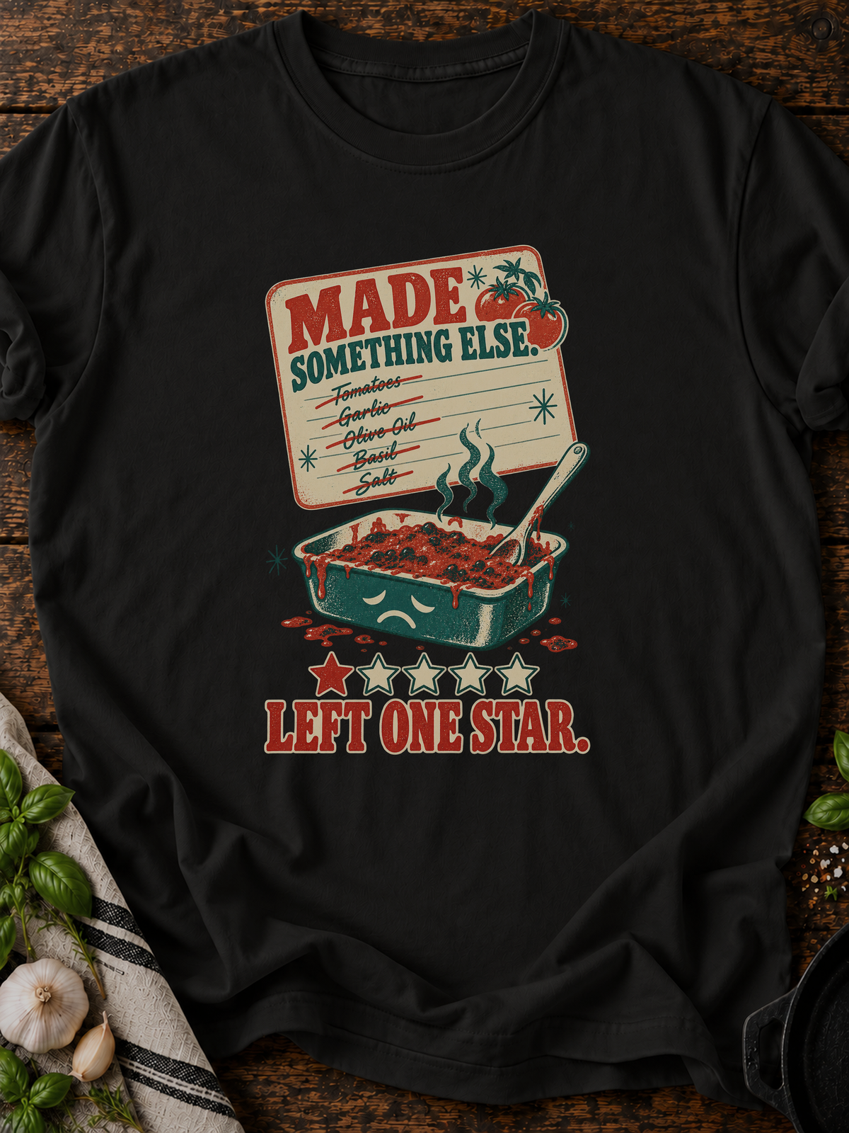 Made Something Else One Star Version B T-Shirt - Black