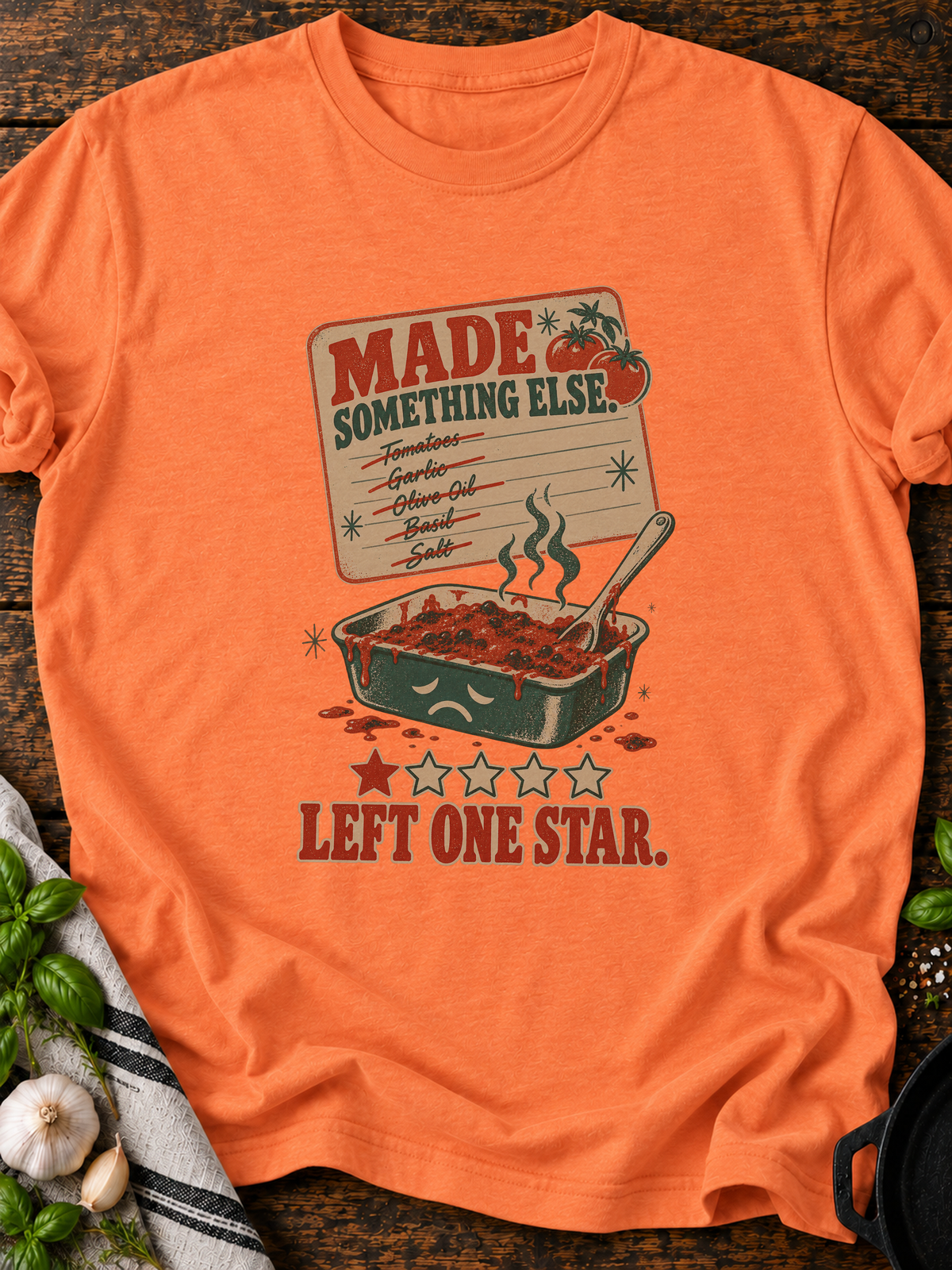 Made Something Else One Star Version B T-Shirt - Heather Orange