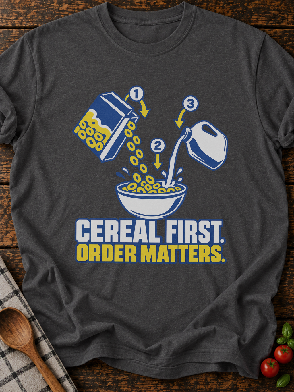 Cereal First Version A T-Shirt - Dark Heather