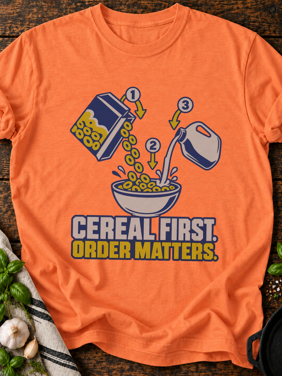 Cereal First Version A T-Shirt - Heather Orange